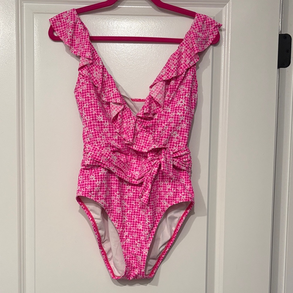 Lilly Pulitzer Pink Ruffled One-Piece Swimsuit
